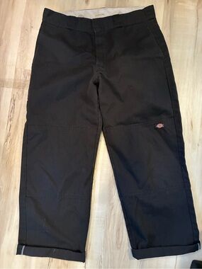 Dickies mens Black Pants double front